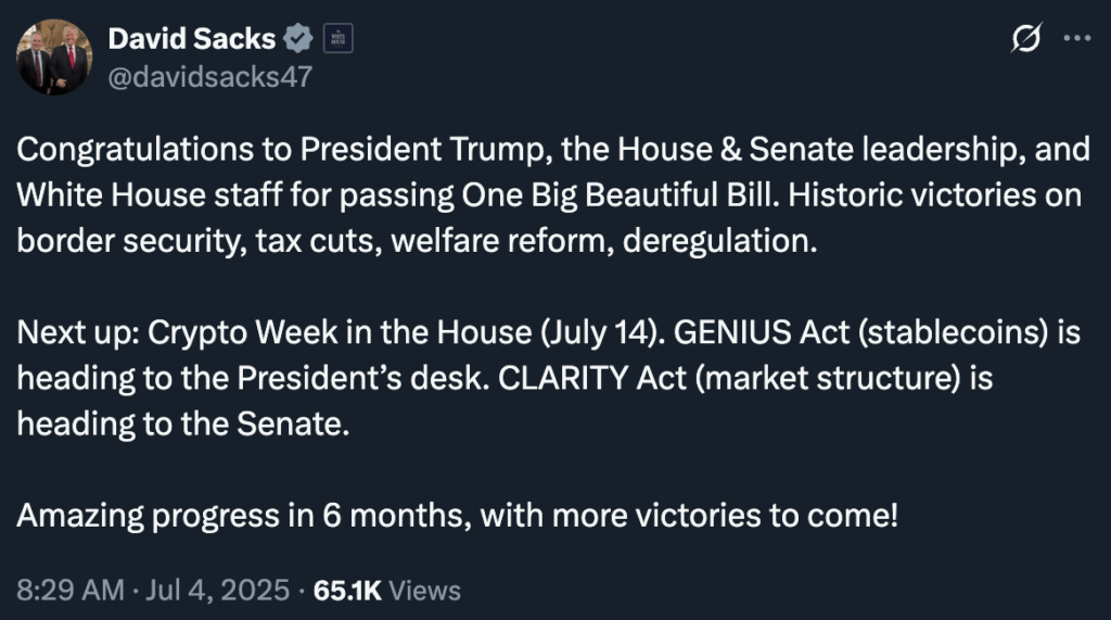 David Sacks tweeet